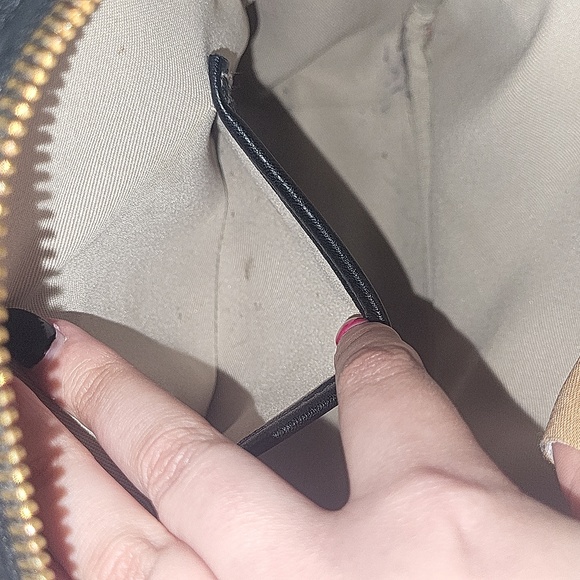 EUC Lauren Conrad black faux leather backpack with cute heart pocket - Picture 5 of 7